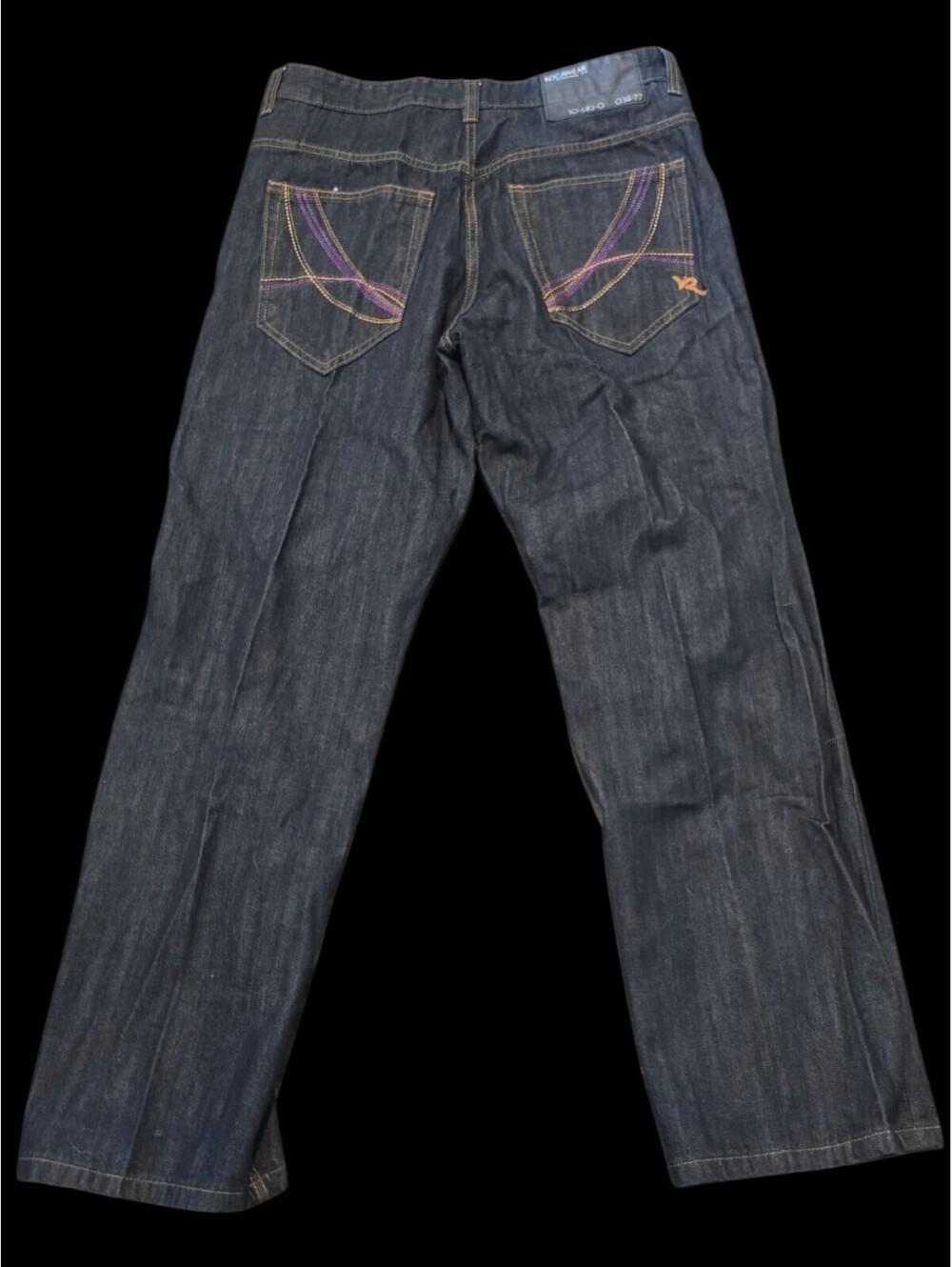 Vintage Rocawear Mens Jeans Size 36x34 Embroidered Purple Lining Y2k  Baggy